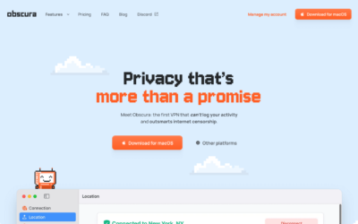 Light Website Test: Obscura VPN Website