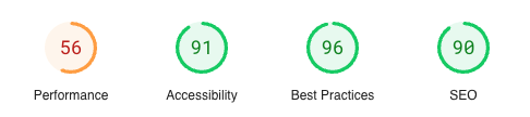 Low performance values on mobile (56 out of 100)