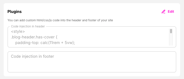 Plugins-Section Screenshot